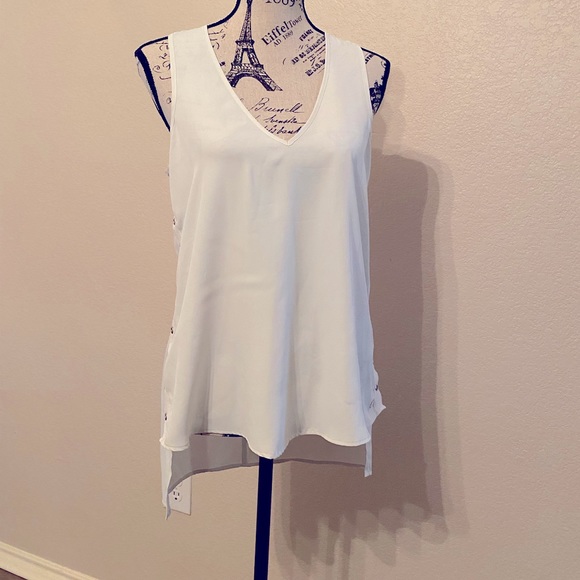 Guess Factory Women’s Kyrene Eyelet Top - Cream - Size Small - Picture 6 of 6